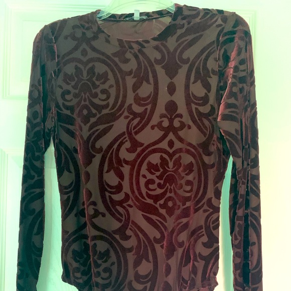 Charlotte Russe Tops - Velvet bodysuit